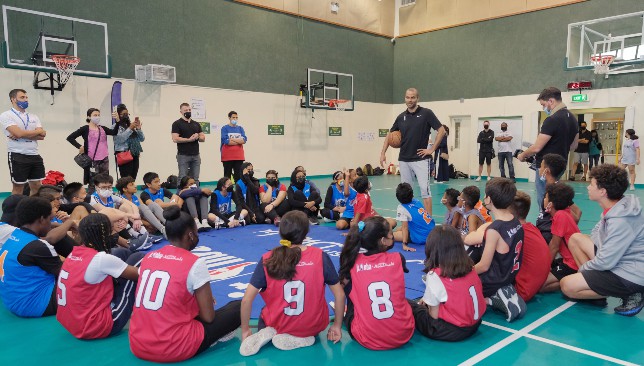 Basketball superstar Tony Parker present for inaugural Jr. NBA tip-off in Abu Dhabi